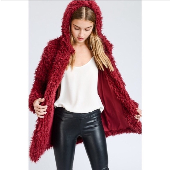 Last One⚡️Red Shaggy Coat - Picture 4 of 6